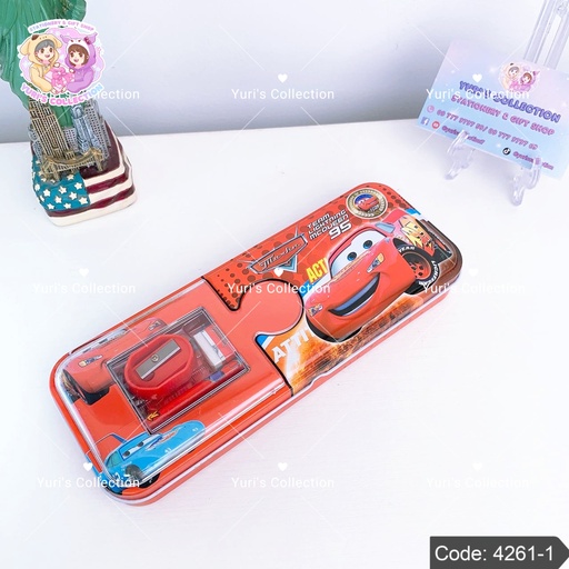 [4261-1] Metel Pencil Box With Stationery \ Car 