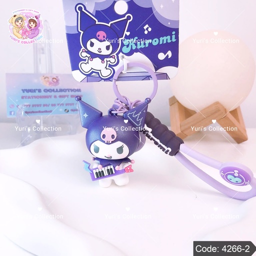 [4266-2] Sanrio License Keychain Electronic Music Party \ Kuromi 