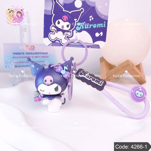 [4266-1] Sanrio License Keychain Electronic Music Party \ Kuromi 