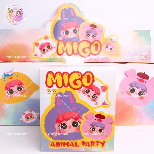 [4284] Blind Box / MIGO *Animal Party Plush Bag Pendant*