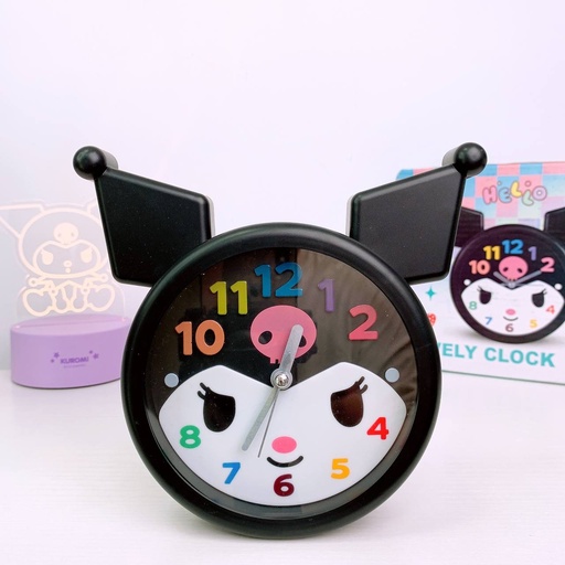 [4291-2] Kuromi Clock/ Black
