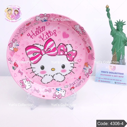 [4306-4] Melamine Plate *Medium-size* / HelloKitty 