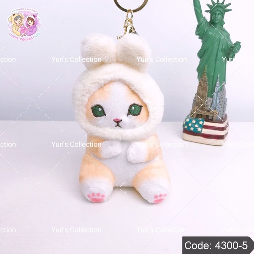 [4300-5] Cute Mofusand Keychain/ White