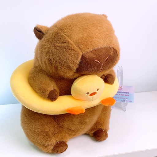 [4313-2] Capy Bara Doll / Yellow Duck *Large Size*
