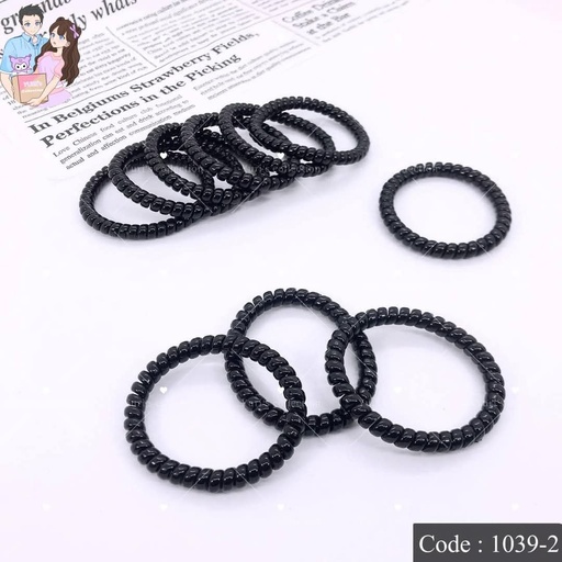 [1039] Hair Tie 3pcs "Black"