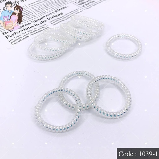 [1039-1] Hair Tie 3pcs "White"