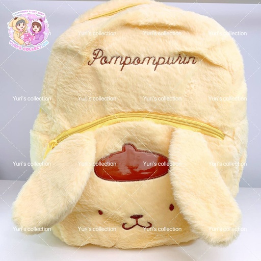 [3212-7] Sanrio Plush Soft Backpack \ Pompom