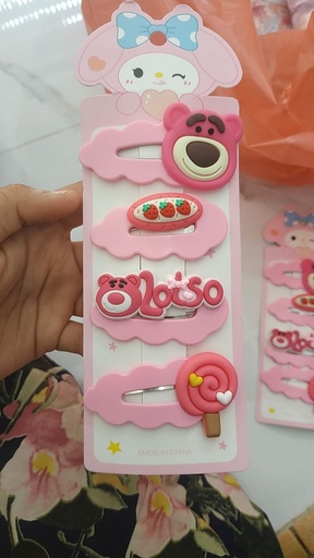 [4334-2] Lotso Clips/ Pink