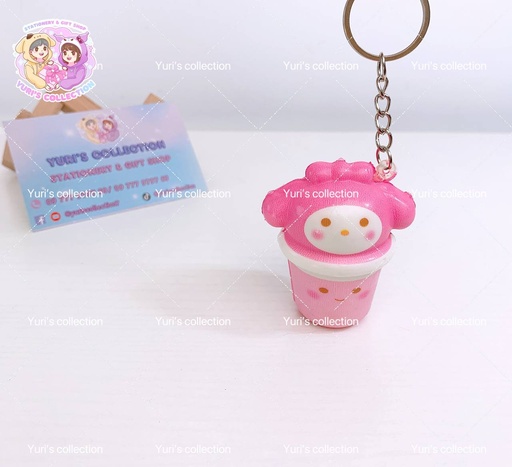 [4337-2] Sanrio Cup Squishy Keychain \ MyMelody 