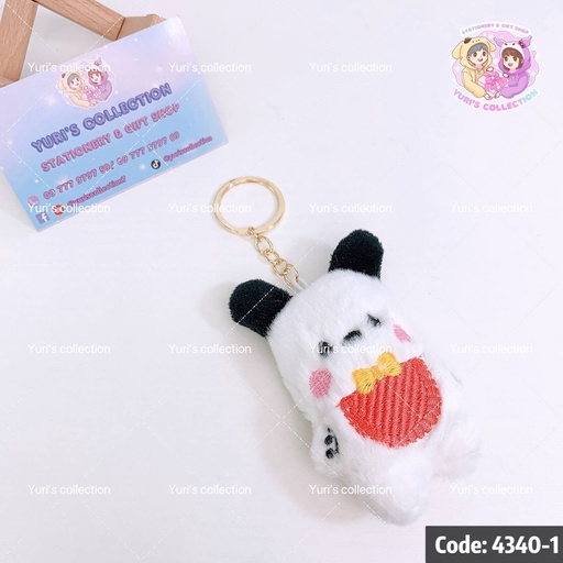 [4340-1] Plush Keychain \ Pochacco *Red*