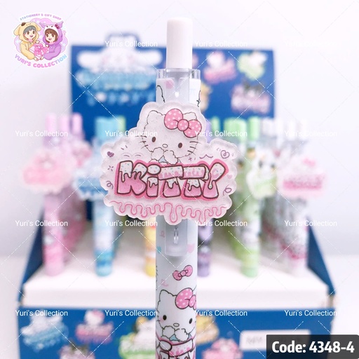 [4348-4] Sanrio Acrylic Patch Gel Pen \ Hello Kitty 