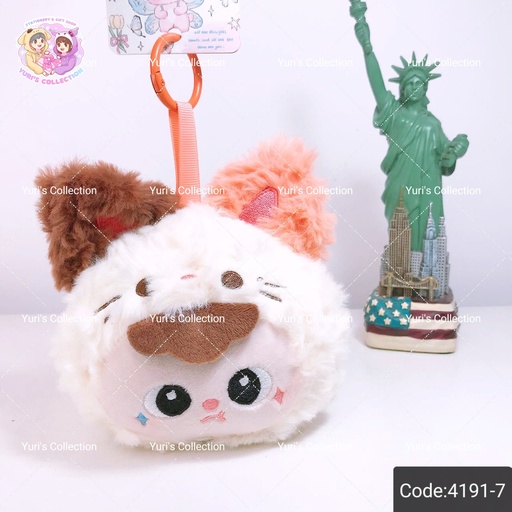 [4191-7] Baby Three Bag Keychain/ White