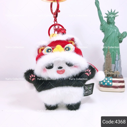 [4368] Fluffy Keychain \ MOMO Panda 