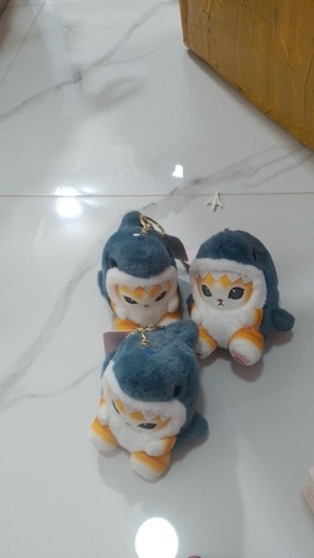 [4374-2] Keychain \ Mofusand Plush *Blue Grey* 