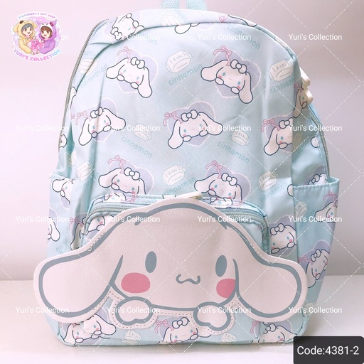 [4381-2] Sanrio Backpack Medium Size With Sticker \ Cinnamon
