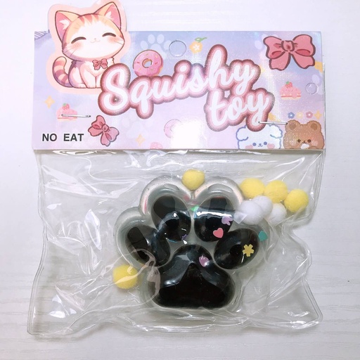 [4384-7] Squishy Toy Cat Feet / Clean-Black 
