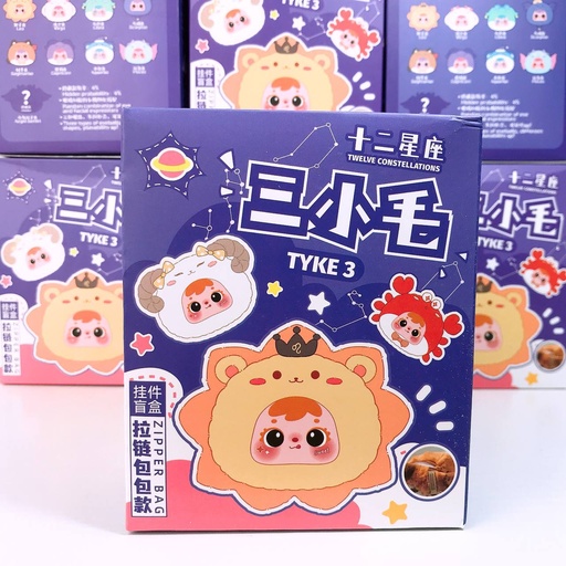 [4389] Blind Box / TYKE 3 Twelve Constellation *Zipper Bag* Pendant 