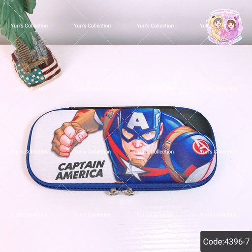 [4396-7] Stationary Pencil Case \ Captain America *White*