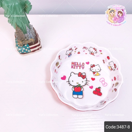 [3487-8] Melamine Bowl \ Hello Kitty 