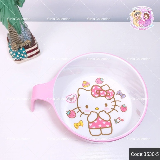 [3530-5] Baby Meal Bowl With Handle \ Hello Kitty *Pink*
