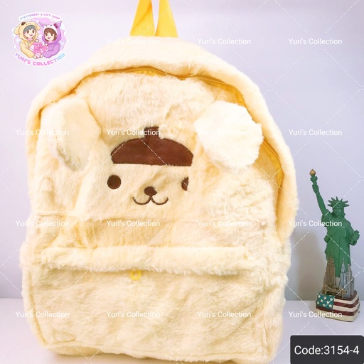 [3154-4] Sanrio Fluffy Backpack \ PomPom 