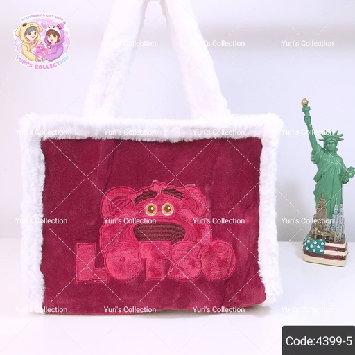 [4399-5] Fluffy Plush Hand Bag / Lotso 
