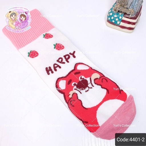 [4401-2] Cotton Socks 27cm / Lotso *Happy*