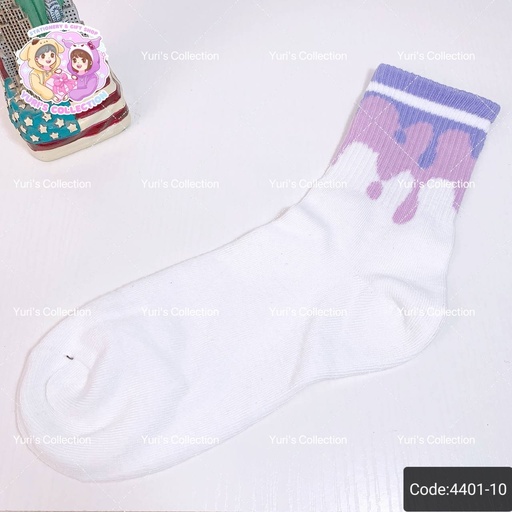[4401-10] Cotton Socks 27cm / White 
