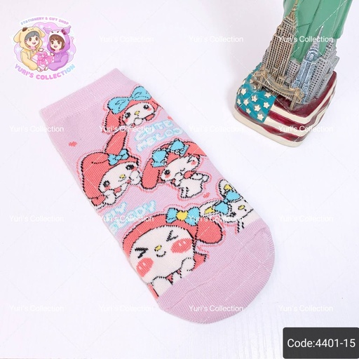 [3905-15] Cotton Socks 19cm / MyMelody *Pink*