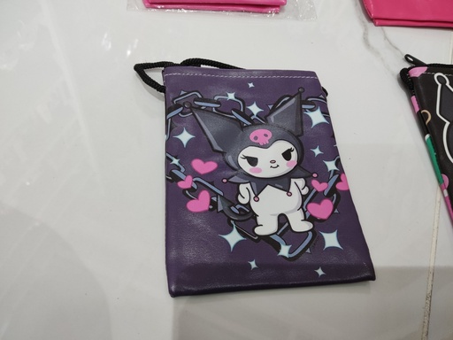 [3281-1] Kuromi Mini Crossbody Square Bag (Grey)