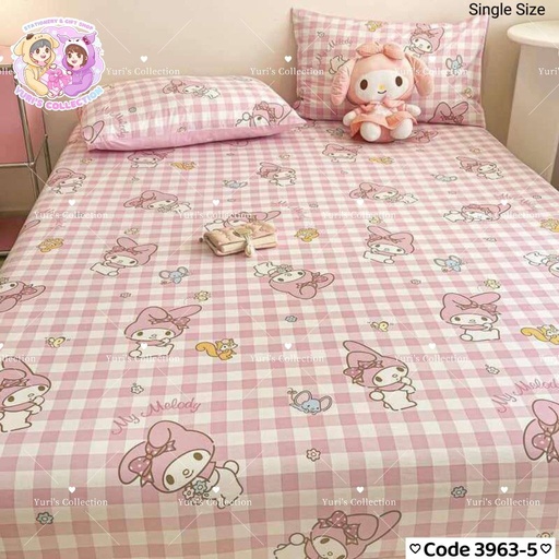 [3962-6] Cotton Bed Sheets & Pillow Case \ MM (180*200cm)  