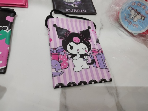 [3281-3] Kuromi Mini Crossbody Square Bag (Purple)