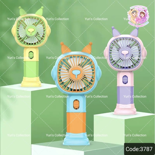 [3787-3] Robot Battery Fan With Jo (Pink*Purple)