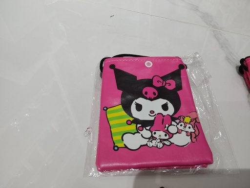 [3281-6] Kuromi Mini Crossbody Square Bag (Pink)