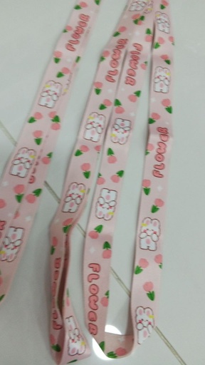 [3391-13] Sanrio Lanyard \ Flower Rabbit *Pink*