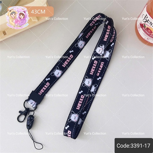 [3391-17] Sanrio Lanyard \ Pochacco *Black*