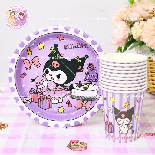 [4434-1] Sanrio Disposable Plate / Kuromi