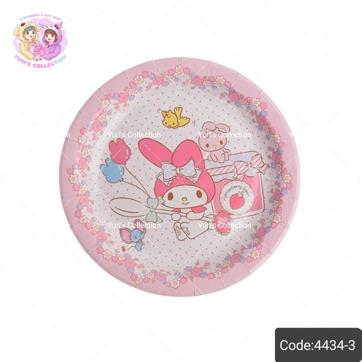 [4434-3] Sanrio Disposable Plate / MyMelody 