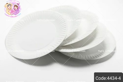 [4434-4] Disposable Plate / White 