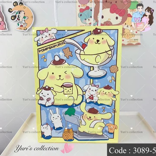 [3089-5] Sanrio Paper Bag / Pompom 