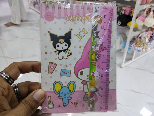 [4430-3] Sanrio Sticker Book-Ruler / Pink