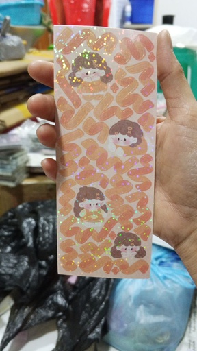 [4471] Bling Bling Girl Sticker Colorful