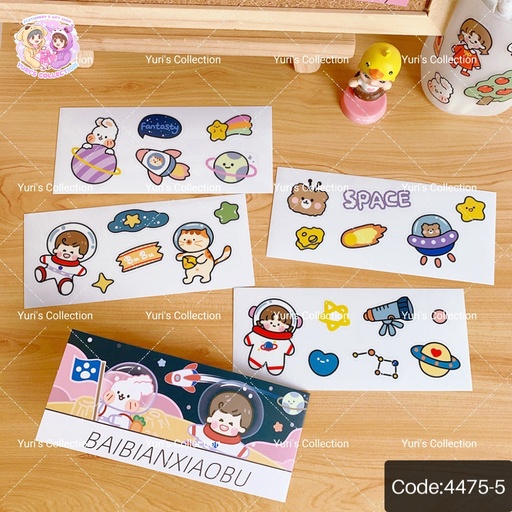 [4475-5] Cute Character Sticker Booklet / BAIBIANXIAOBU