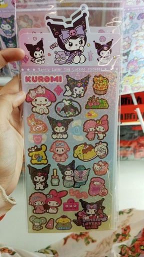 [4478-5] Laser Tag Cuckoo Bling Sticker / Kuromi 