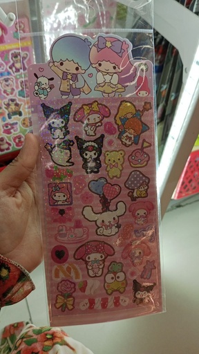[4478-6] Laser Tag Cuckoo Bling Sticker / Twin Couple 