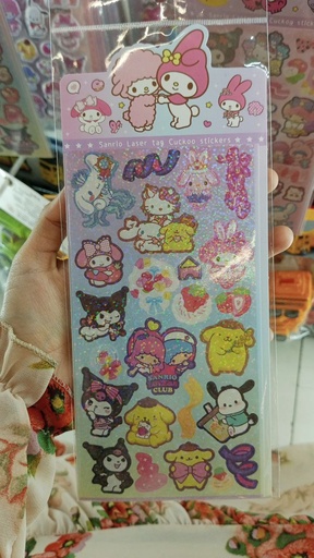 [4478-1] Laser Tag Cuckoo Bling Sticker / MyMelody 