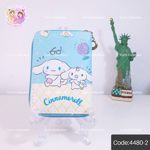 [4480-2] Sanrio Zip Wallet / Cinnamon *Medium Size*