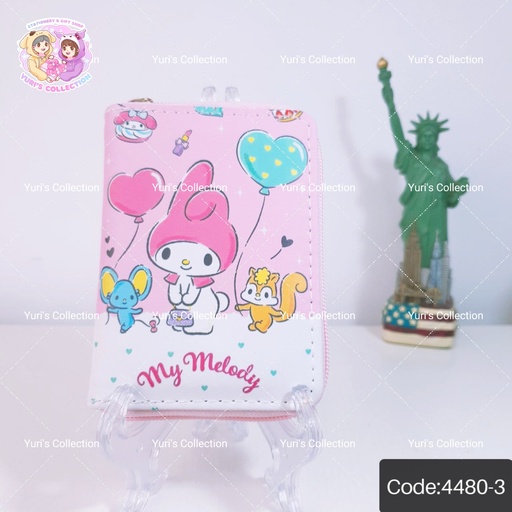 [4480-3] Sanrio Zip Wallet / MyMelody *Medium Size*