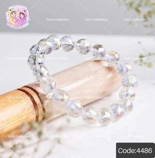 [4486] Transparent Crystal Baeded Bracelet Bling Bling 