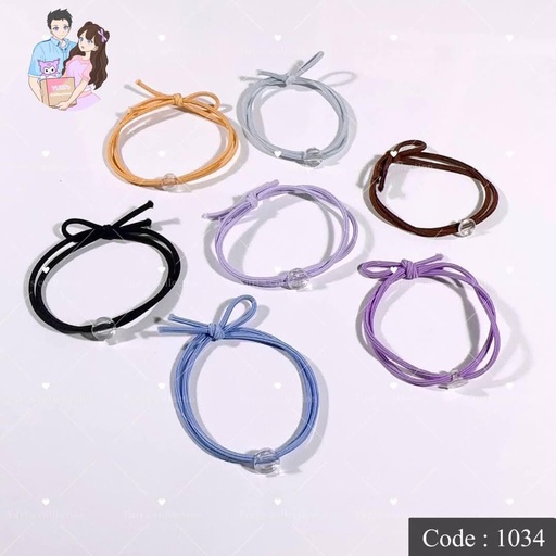 [1034-7] Elastic Hair Ties Bands "Coloful"